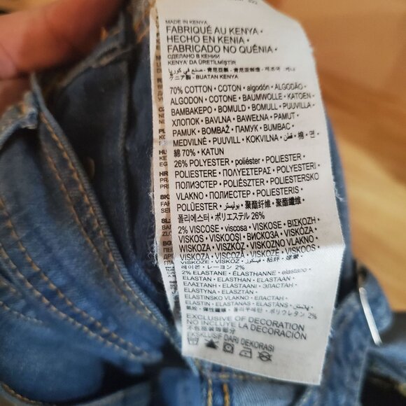 Levis Overalls Girls Size 14 Blue Denim Cotton Blend Pockets Adjustable Straps - Picture 4 of 11